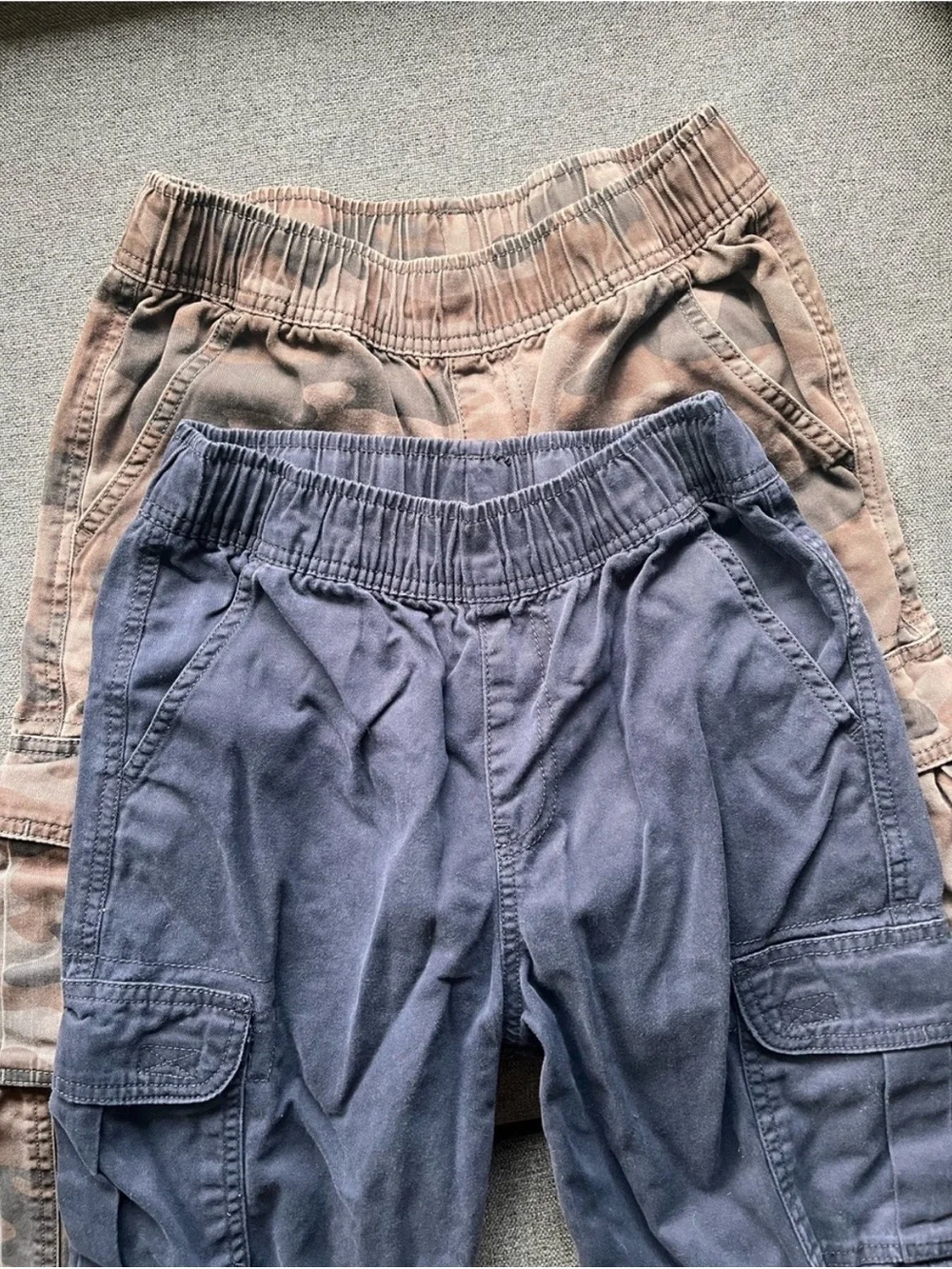 3 Pairs The Children’s Place Boys Cargo Pants Size 12 Navy Khaki Camo Uniform